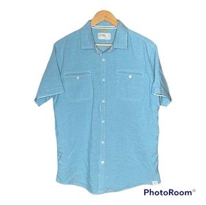 Men’s Free Planet Light Blue Button down Shirt Size XL